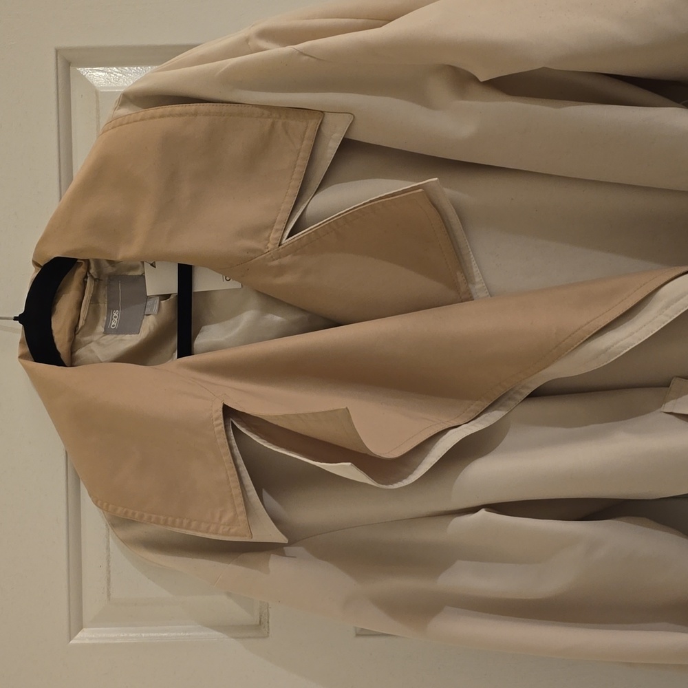 BNWT Asos Double Collar Trench Coat 12 - Picture 2 of 4